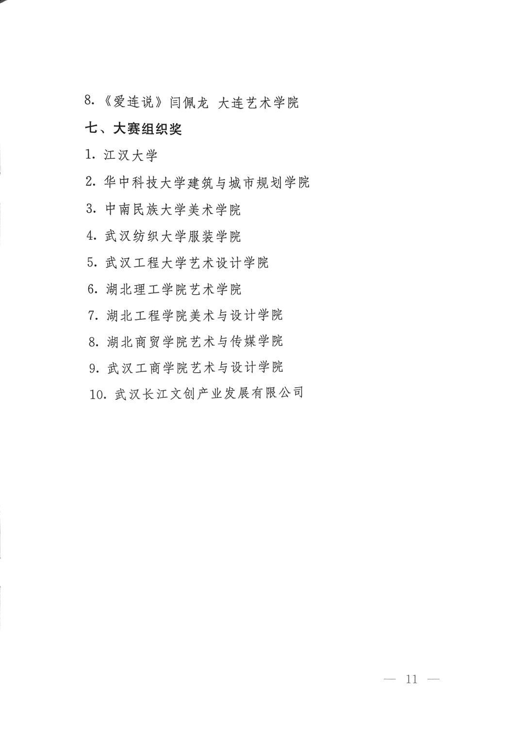 第五屆湖北省大學(xué)生文化創(chuàng)意設(shè)計大賽獲獎名單